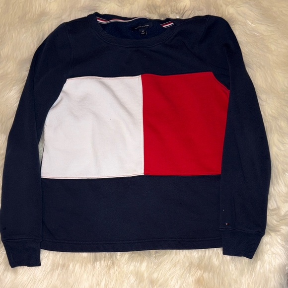 Tommy Hilfiger Tops - Tommy Hilfiger Color Block Sweatshirt in Navy, Red, and White